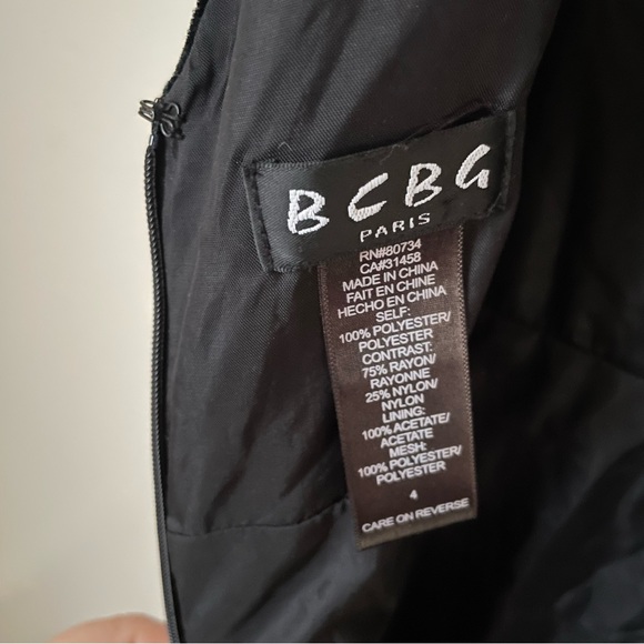 BCBG Max Azria Formal Black Dress Size 4 Ruffle Fit & Flare Cocktail Black - Picture 11 of 15
